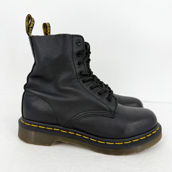 Dr. Martens Womens 1460 Pascal 8 Eye Boots EU 37 US 6 Black Leather GUC - Picture 2 of 12